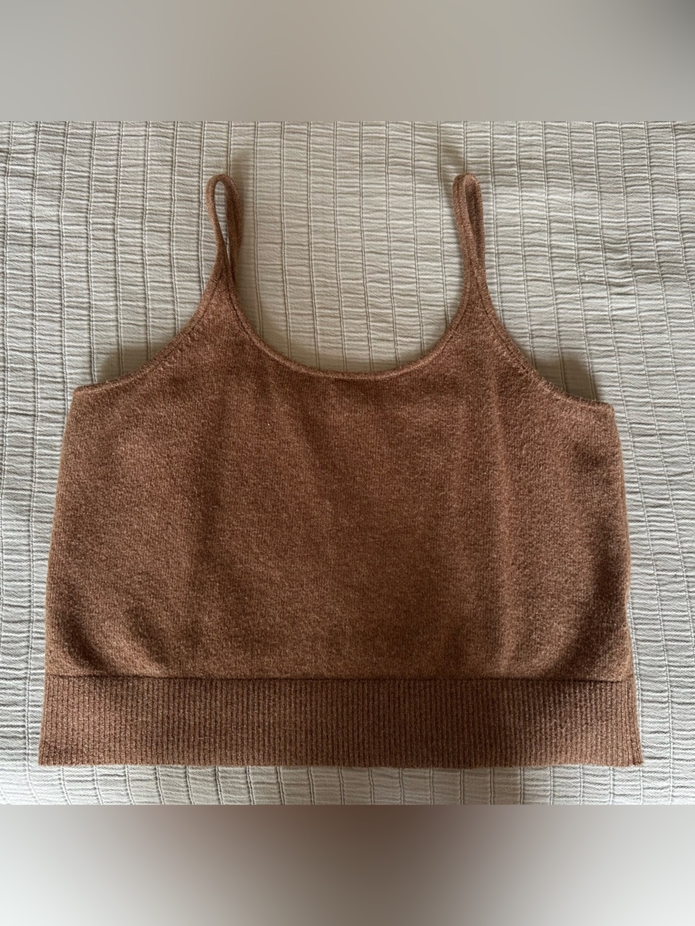 Old Navy Rust-Brown Knit Spaghetti Strap Tank - Picture 3 of 6